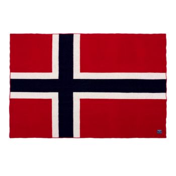 Norwegian Flag Wool Throw