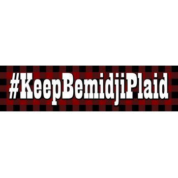 Keep Bemidji Plaid Bumper Sticker
