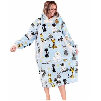 Cattitude Oversized Blanket Hoodie