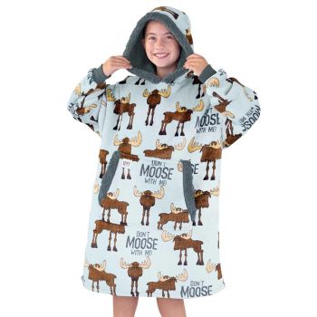 Don't Moose With Me Kid Wearable Blnaket Hoodie
