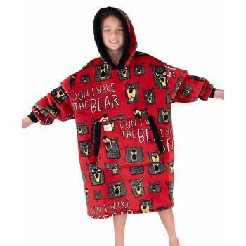 Don't Wake The Bear Kid Wearable Blanket Hoodie
