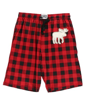 Moose Plaid Men's Pajama Shorts