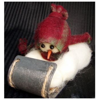 Look Out Below - Wooly® Primitive Snowman