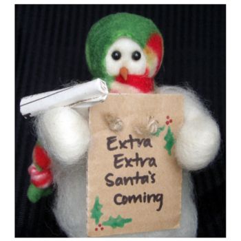 Extra! Extra! Santa's Coming - Wooly® Primitive Snowman
