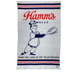 Faribault Woolen Mills - Hamm's Beer Baseball Bear Wool Throw Blanket