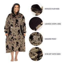 Sasquatch Bigfoot Oversized Blanket Hoodie