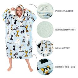 Cattitude Oversized Blanket Hoodie