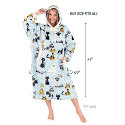 Cattitude Oversized Blanket Hoodie