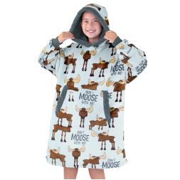  - Don't Moose With Me Kid Wearable Blnaket Hoodie