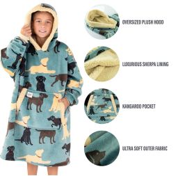 Labs Kid Oversized Wearable Blanket Hoodie