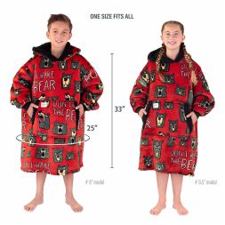 Don't Wake The Bear Kid Wearable Blanket Hoodie