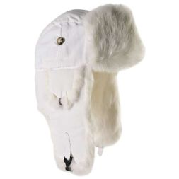 Mad Bomber - White Supplex Bomber with White Rabbit Fur