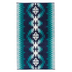 Pendleton Woolen Mills - Papago Park Turquoise - Oversized Jacquard Spa Towel