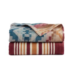 Carico Lake/Stripe Organic Cotton Throw Gift Pack