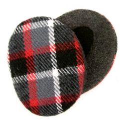 Sprigs Earbags - Gray & Red Plaid Earbags