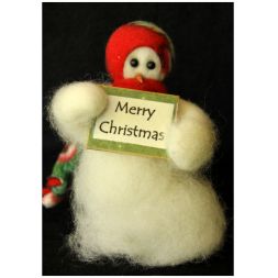 Original Wooly Snowman - Merry Christmas - Wooly® Primitive Snowman