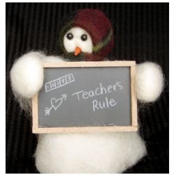 Original Wooly Snowman - Teachers Rule - Wooly®Primitive Snowman